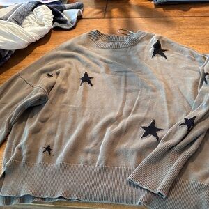PISTOLA.  women’s army green and black Star Sweater